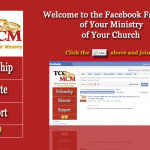 Custom Facebook landing page for ministry screenshot